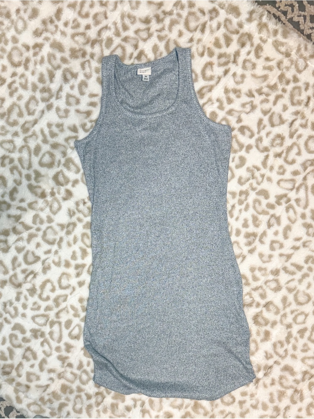 a new day Ribbed Tank Dress in Light Gray